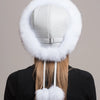 Hot Sale 100% natural Fox Fur Hat Women Cap Thick Fur Cap Winter Warm Hat Female Fashion For Women Hat With Earmuffs Hat