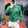Men's T-shirt with Fashionable Personality Handsome and Versatile Trend Long Sleeved Men's Base Shirt Thick Style