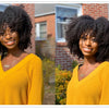 Afro Kinky Curly Wigs with Bangs 250% Density Brazilian Remy Human Hair Full Machine Made Wigs Short Afro Curly Wigs For Women