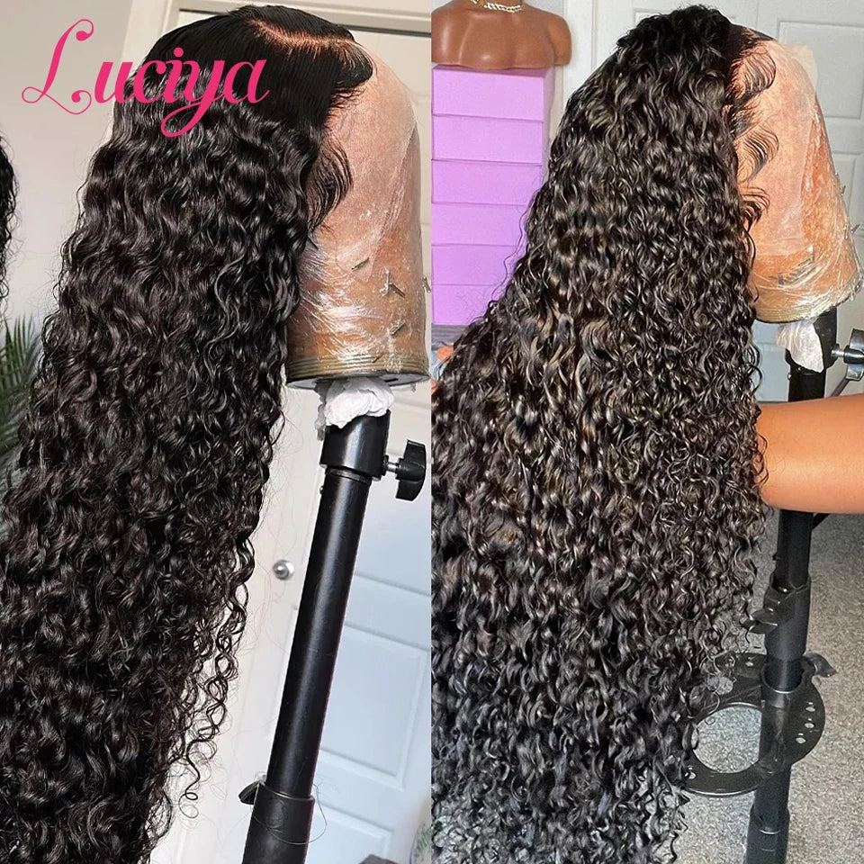 Glueless Pre Braided Wigs Deep Wave HD 13x6 Lace Frontal Wig Pre Everything Curly 13x4 HD Lace Front Human Hair Wigs Ready To Go