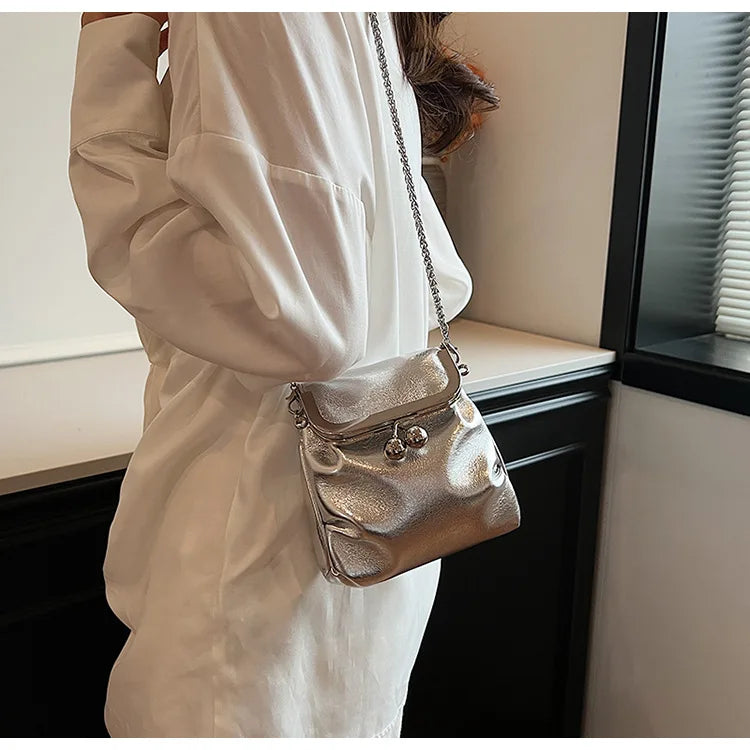Trendy Korean Fashion Mini Square Bag Vintage Streetwear Elegant Crossbody Bags Casual Y2k Aesthetic Shoulder Handbags for Women