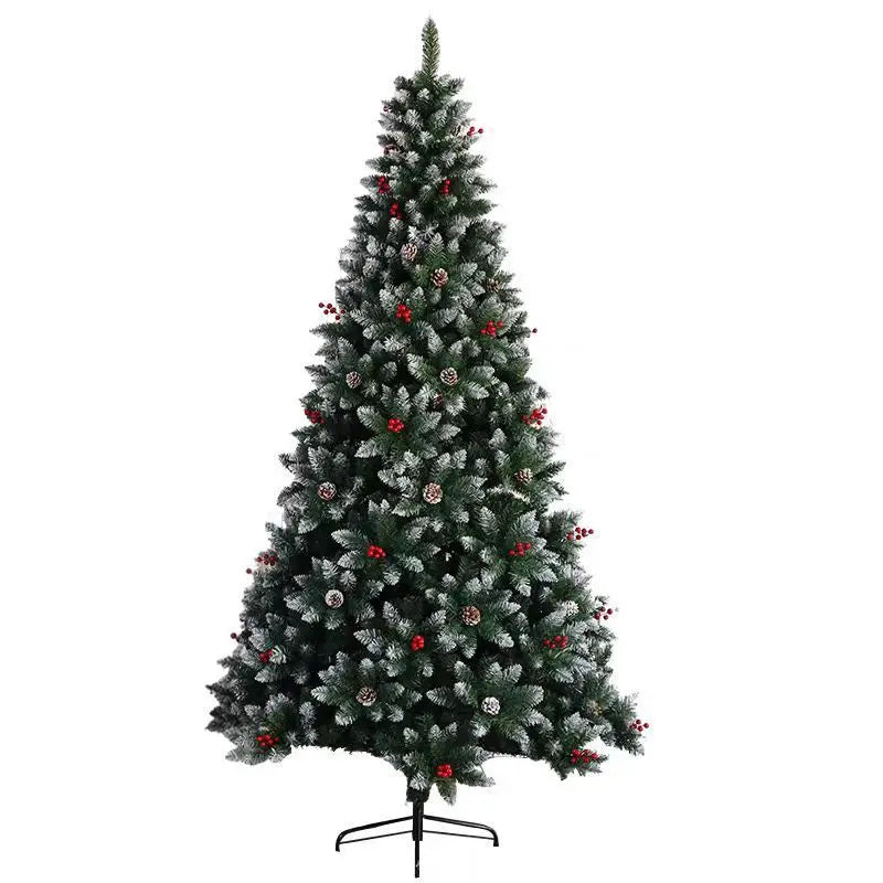 8-foot Tall Christmas Tree , Spray White on the head With Haw and Pine Nut,  for Holiday Decoration
