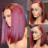 Short Ombre Honey Blonde Bob Wig With Baby Hair Honey Brown Straight Human Hair Wigs Lace Part Side Brown Wigs For Black Women