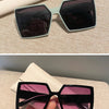 New Vintage Large Frame Sunglasses Women's Brand Designer Square Sun Glasses Women Travel Fashion Eyewear UV400 Gafas De Sol