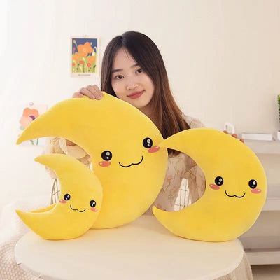 25cm New Sky Style Funny Moon Soft Plush Toy Baby Cute Throw Pillow Comfort Dolls Home Decor Xmas Gift Kids