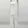 TARUXY Fashion Strapless Dress With Ribbon Female Elegant Sleeveless Mesh Beach Vacation Long Dress 2025 Spring New Women Dress