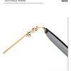 Fashion Small Square Women's Sunglasses Luxury Brand Metal Half Frame Sunglasses Woman Trend 2024 Vintage Black Pink Shades