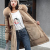 Winter Parka 2024 New Women Jacket Clothes Long Coat Wool Liner Hooded Jacket Fur Collar Thick Warm Snow Wear Fashion Parka