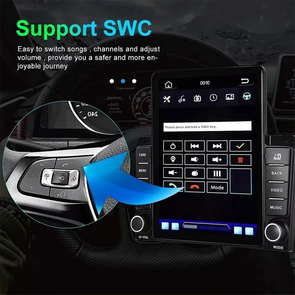 For Tesla Style 2 Din Android 14 Car Radio For Nissan Hyundai Kia Toyota Multimedia Video Player Navi Stereo Carplay Mirror link