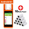 Handheld Commercial PDA Android 8.1/13 Bulit-in 58mm Thermal Receipt Printer NFC Optional for Cafeteria WIFI Bluetooth Connect