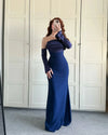 Customized Mermaid Evening Dress Party Classic  Jersey Strapless Dresses Modern Saudi Arabia Available in Colors Celebrity Gowns