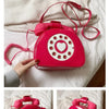 Stylish Women Telephone Shaped Crossbody PU Leather Shoulder Bag Female Casual Handbag Shopping Street School Satchel Tote Purse