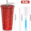 1 Pc Rhinestone Coffee Cup Gift Cup Rhinestone Rhinestone Thermos Cup Double Stainless Steel Straw Cup Coffee Mug  Water Bottles