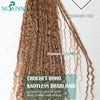 Crochet Braids Human Hair Pre Loop Boho Box Braid Crochet Human Hair Bundles Pre-looped With Curly Ends 100 Strands Color 30 27