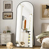 64"x21" Full Length Mirror Arched Full Mirror Free Standing Leaning Mirror Wall-Mounted Mirror Aluminum Frame Modern Mirrors