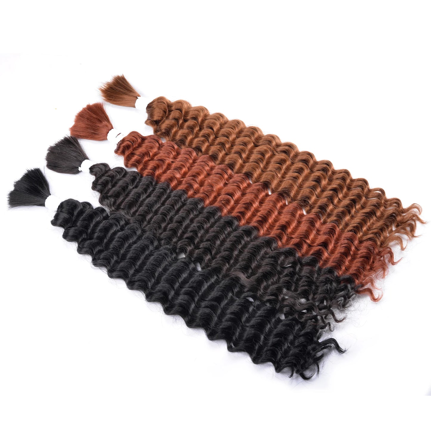 Synthetic Braiding Hair for Boho Braids 20Inch 90G Deep Wave Bulk High Quality Synthetic Protein Hair Extensions For Women