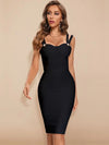BEAUKEY Summer White Rhinestone Bandage Evening Dress Women Luxury Maxi Spaghetti Strap Red Club Celebrity Evening Party Vestido