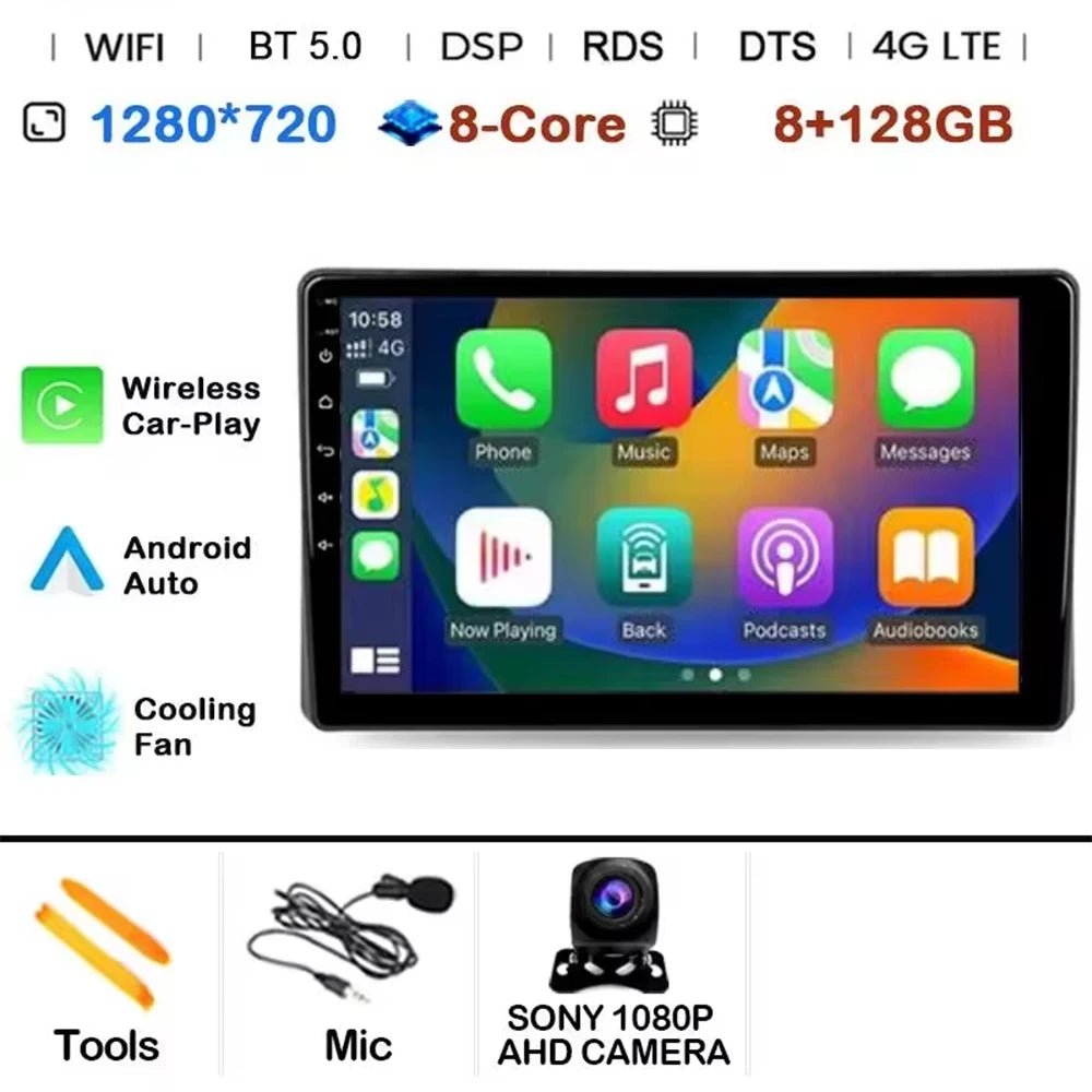 Android 14 Carplay Auto Car Radio GPS For Toyota Raize 1 2019 - 2023 For Daihatsu Rocky 2 2019 - 2021 RHD Stereo Player Video BT