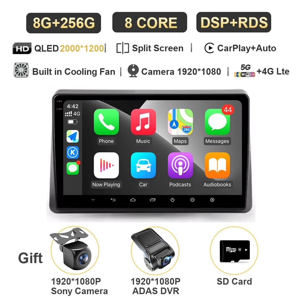 Android 14 Carplay Auto For Renault Master 2019 2020 2021 2022 Car Radio Navigation DVD Video Player 2 Din Stereo 360 Camera DSP