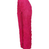 Women Pleated Ruffle Wide Leg Loose Pants Summer Female Mesh Wave Striped Full Trousers FDYFFZC-Y1260