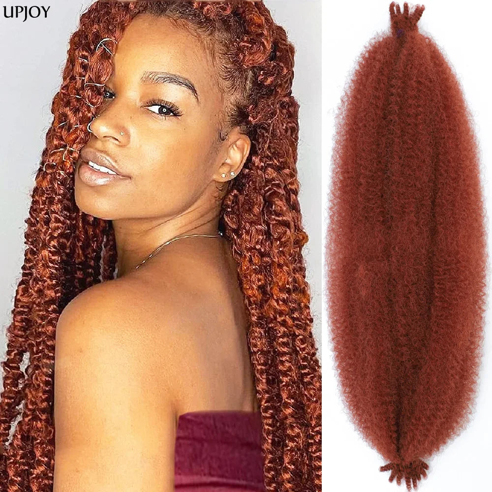 24 inch Kinky Afro Springy Braiding Crochet Hair 18” Marley Kinky Crochet Braids Hair Soft Afro Kinky Twist Crochet Braid Hair