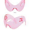 Y2k Oversized Sports Sunglasses Women 2000's Wrap Around Shield Goggle Men 2024 Luxury Brand Trends Punk Sun Glasses Male Oculos