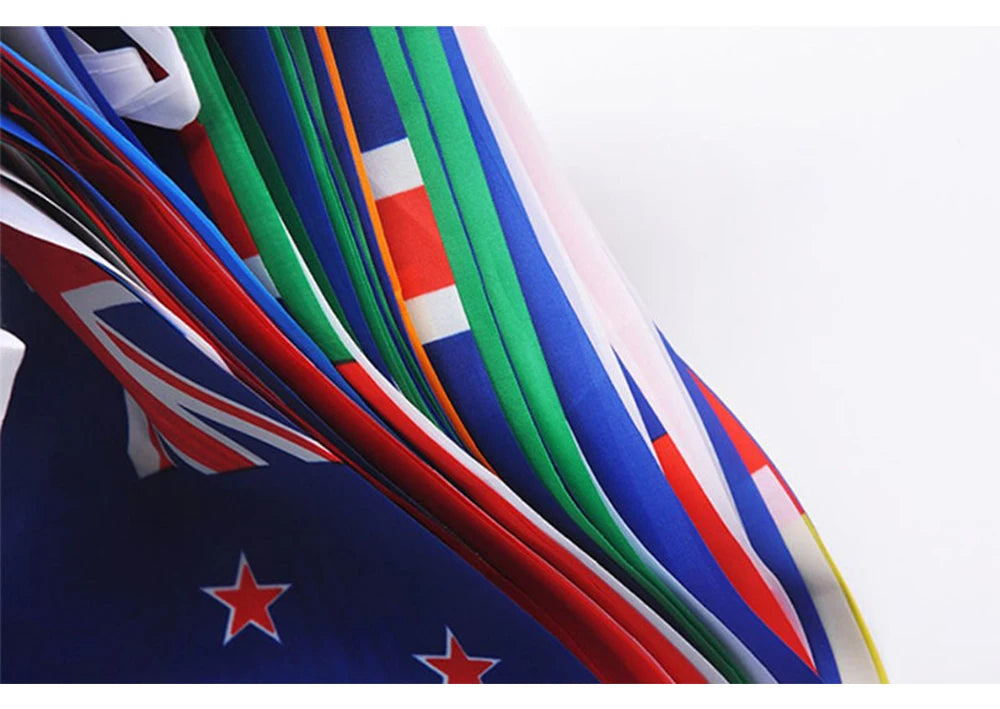 2026 14x21cm   48pcs  Country Flag NEW Football  Countries Flag Bunting National String Banner Event Garlands decoration