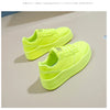 2025 New spring shoes for women green trainers platform lace up sneakers woman hip hop chunky sports shoes faux leather sneaker