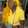 Light Yellow 613 13x6 HD Lace Frontal Wig Human Hair Body Wave Transparent Lace Wig 613 Colored Human Hair Wigs 200% For Women