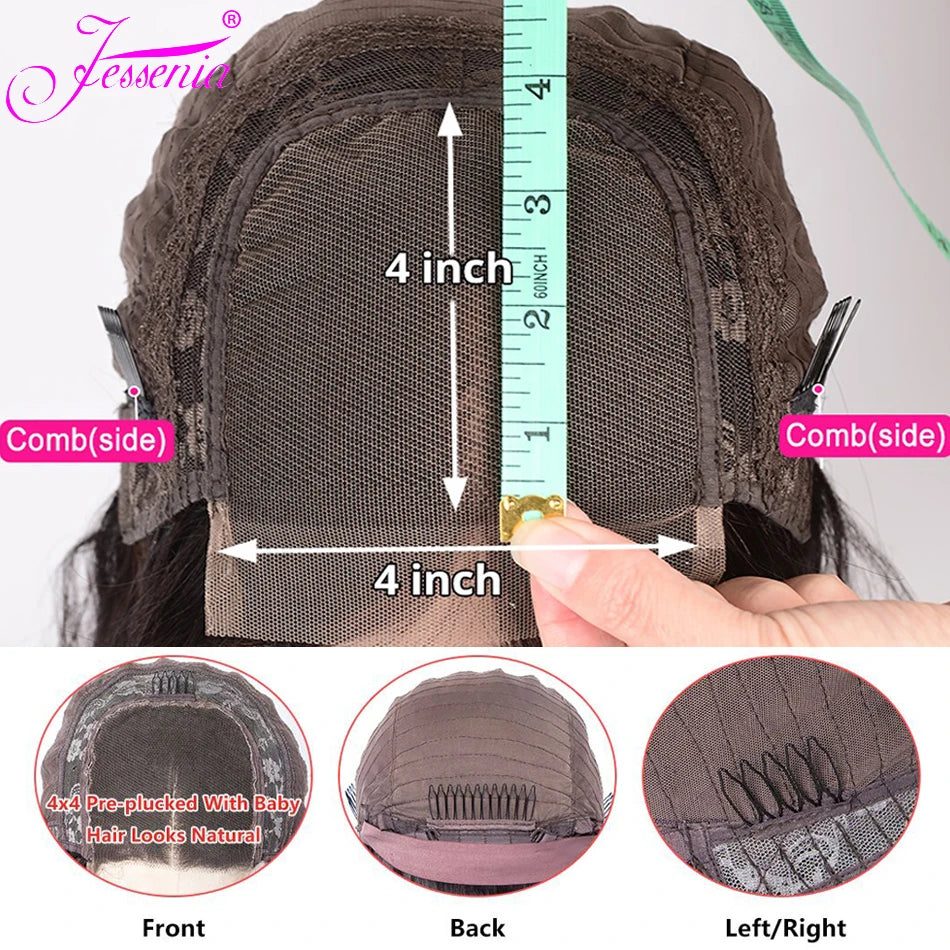 Glueless Wig Short Kinky Curly Bob Wig 12A Malaysian Lace Front Human Hair Wigs Wet And Wavy Water Wave Bob Wig 13x4 Frontal Wig