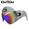 Y2k Oversized Sports Sunglasses Women 2000's Wrap Around Shield Goggle Men 2024 Luxury Brand Trends Punk Sun Glasses Male Oculos