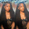 Wow Angel 13x6 HD Lace Frontal Wigs Water Wave Wigs Pre Plucked Human Hair Wigs Melt Skins Curly Brazilian Hair For Women