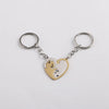 Cute Cat Keychain Stainless Steel Key ring Couple Lover Animal Matching Keyring Pendants Valentine's Day Gift