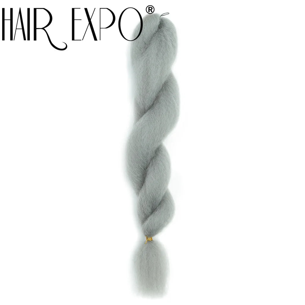 26Inch Vixen Crochet Bulk Hair Synthetic Jumbo Braids Fluffy Yaki Straight Crochet Hair Afro Kinky Curly Braiding Hair Extension