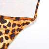 Weird Puss Backless Romper Women Halter Bandage Leopard Print Fit Tight Stretch Summer Sexy Hipster Activity Workout Playsuits