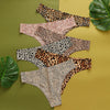 TrowBridge 3PCS/Set Women's Panties Fashion Leopard Bikini Sexy Thongs Seamless Underwear Satin Lingerie Sport Fitness G-Strings