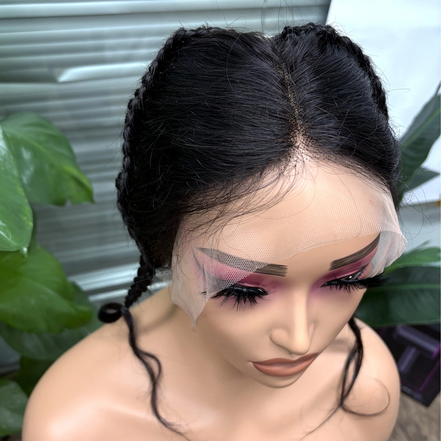 13x4 Transparent Lace Frontal with Braids 10 Inches Natural Brazilian Remy Hair Lace Frontal with Baby Hair for Women Girls