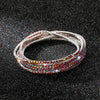5Pcs/Lot Elastic Crystal Bracelets 2mm Charming Gold Color Crystal Rhinestones Metal Bangle Bracelet Jewelry DIY Gift