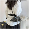 Portable Metal Stud Rivet Shoulder Bag Spicy Girl Chain Y2k Underarm Bag Punk Style Handbag Drawstring Crossbody Bag Daily