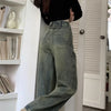 Retro Washed Vintage Jeans For Women In Autumn And Winter High Waisted Straight Leg Loose Wide Leg Pants Casual Pants