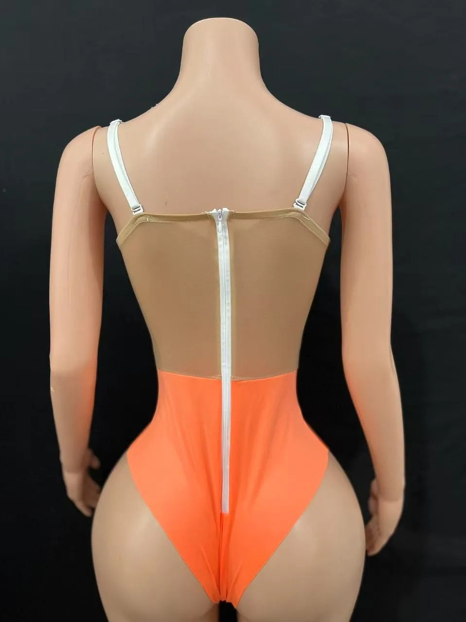 Multi colored triangle jumpsuit, party dress, birthday dress, bar party, dance party, dance team, gogo, women's bar, nightclub,