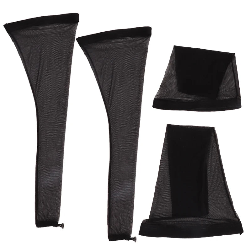 1Pcs Braiding Hair Sleeve For Hair Extensions Black Wig Sleeve With Adjustable Drawstring For Keep Braids Flow Wig Accessories