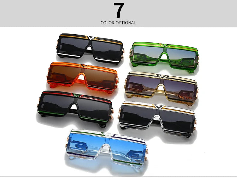Modern Luxurious Sunglasses for Men Women Square Gradient Designer Unisex Brand Glasses Glamour Fashion Shades UV400