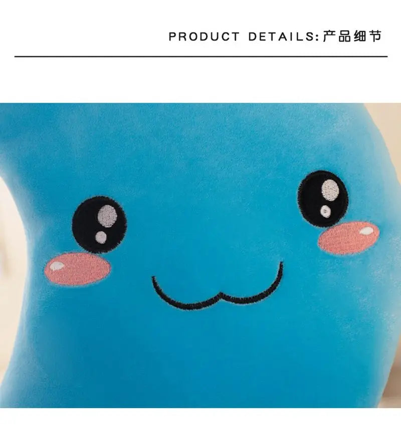 25cm New Sky Style Funny Moon Soft Plush Toy Baby Cute Throw Pillow Comfort Dolls Home Decor Xmas Gift Kids