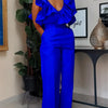 Wmstar Women's Two Piece Set V Neck  Solid Short Sleeve Office Lady Summer Office Lady Sexy Matching Suit Wholesale Dropshipping