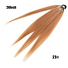 Ponytail Extensions Synthetic Boxing Braids Wrap Around Chignon Tail With Rubber Band Hair Ring 26 Inch Brown Ombre Braid DIY