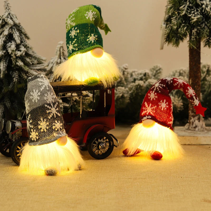Glowing Gnome Christmas Faceless Doll Plush Toys 6 Styles Santa Claus Merry Christmas New Year Gifts Navidad Natal Home Decor