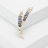 Dmari Women Brooches Korean Fashion Style 3-Color Rhinestone Ear of Wheat Lapel Pins Luxury Jewelry Accessories For Clothing