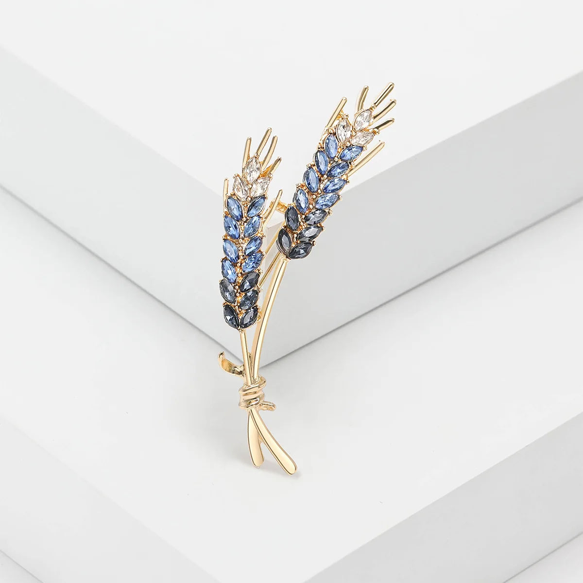 Dmari Women Brooches Korean Fashion Style 3-Color Rhinestone Ear of Wheat Lapel Pins Luxury Jewelry Accessories For Clothing
