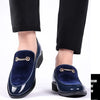 Men's Party Shoes Black Luxury Mens Formal Leather Shoes Slip on Patent Leather Business Casual Shoes Loafers Large Size Zapatos